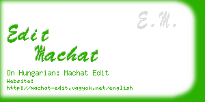 edit machat business card